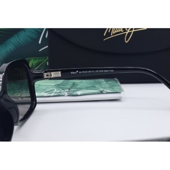 Maui Jim Cloud Break MJ 700-02 Black Cat Eye Sunglasses Gray polarized Lens 56mm main image 7